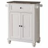 Pilaster Designs Ian Kitchen Island Storage Cabinet, White & Marble Wood, Adjustable Shelf -Coast2Coast shop 0381c6fe0a3412a3 7912 w800 h800 b1 p0