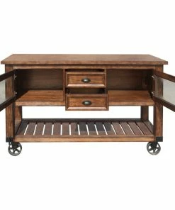 Acme Furniture Kadri Cart, Distress Chestnut Finish
