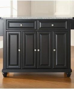 Crosley Cambridge Solid Granite Top Kitchen Island, Black Finish -Coast2Coast shop 05513cf506463514 2036 w800 h800 b0 p0