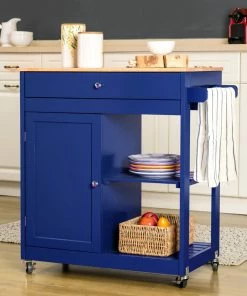 Glitzhome 34.25''H Wooden Basic Kitchen Island, 1 Drawer And 1 Door And 2 Tier, Navy Blue 21 Glitzhome 34.25''H Wooden Basic Kitchen Island, 1 Drawer And 1 Door And 2 Tier, Navy Blue -Coast2Coast shop 06512a4400d6ba3d 4113 w800 h800 b0 p0
