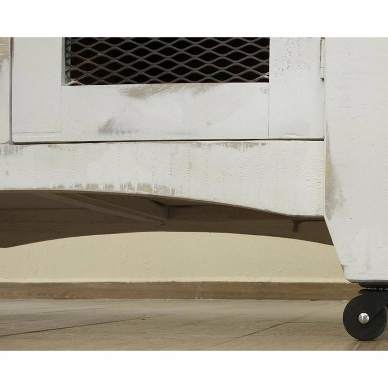 Crafters And Weavers Greenview Solid Wood Kitchen Island, Distressed White, 39" 7 Crafters And Weavers Greenview Solid Wood Kitchen Island, Distressed White, 39" - Image 5