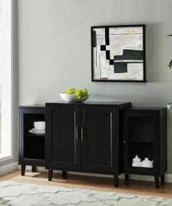 Walker Edison 62 4-Door Tiered Modern Sideboard - Black 9 Walker Edison 62 4-Door Tiered Modern Sideboard - Black -Coast2Coast shop 06a12a290fd32d2c 3938 w800 h800 b0 p0