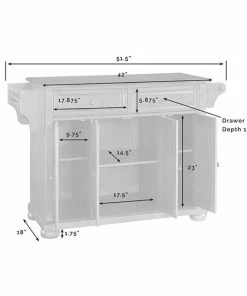 Crosley Alexandria Stainless Steel Top Kitchen Island In Cherry -Coast2Coast shop 09d138950fb4bb41 8090 w800 h800 b1 p0