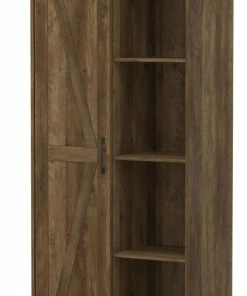 Decorn Farmhouse Pantry, Sliding Barn Door And Multiple Storage Shelves, Knotty Oak -Coast2Coast shop 0a613db502f2a5ad 6204 w800 h800 b0 p0