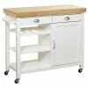 The Mezzanine Shoppe Martha Kitchen Cart, White/Natural 2 The Mezzanine Shoppe Martha Kitchen Cart, White/Natural -Coast2Coast shop 0b71963e0a8e1069 6056 w800 h800 b1 p0