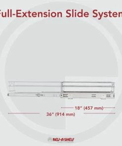 Rev-A-Shelf Single Tier Bottom Mount Pull Out Steel Wire Organizer, 11.75" -Coast2Coast shop 0c11db43025857bf 8038 w800 h800 b0 p0
