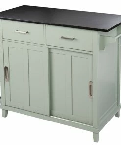 SEI Furniture Ollerton Kitchen Island - Mint Green