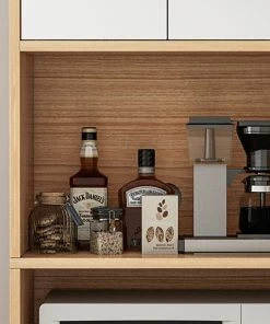 HOMARY Farmhouse Kitchen Shelf, Walnut For Microwave, Natural -Coast2Coast shop 0cb1479a02cbf07a 4556 w800 h800 b0 p0