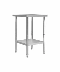 Vida XL International B.V. VidaXL Kitchen Work Table 23.6" Stainless Steel Food Sevice Gastronomy Table