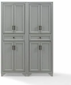 Crosley Tara 2-Piece Pantry Set, Distressed Gray 2 Pantries -Coast2Coast shop 0f718fe80f73baec 0945 w800 h800 b1 p0