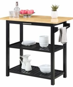 Convenience Concepts Designs2Go 3 Tier Butcher Block Kitchen Prep Island V2-233 -Coast2Coast shop 1141a7460079ae56 9134 w800 h800 b1 p0
