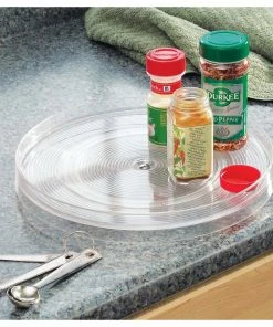 IDesign Linus Turntable Kitchen Organizer, 11", Clear -Coast2Coast shop 123116870beb18b4 3945 w800 h800 b1 p0