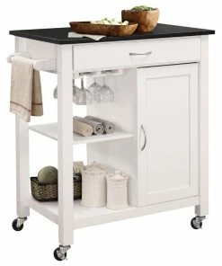 Acme Furniture Oscar Cart, Black And White