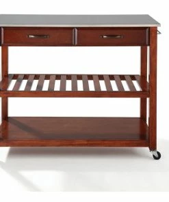 Crosley Stainless Steel Top Kitchen Cart/Island, Optional Stool Storage, Classic Cherry 10 Crosley Stainless Steel Top Kitchen Cart/Island, Optional Stool Storage, Classic Cherry -Coast2Coast shop 14111c3b06463d46 0135 w800 h800 b1 p0