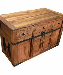 Crafters And Weavers Granville Parota Kitchen Island