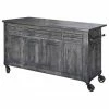 Crafters And Weavers Sawyer Solid Parota Wood Kitchen Island