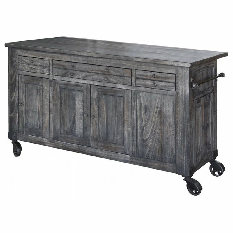 Crafters And Weavers Sawyer Solid Parota Wood Kitchen Island 3 Crafters And Weavers Sawyer Solid Parota Wood Kitchen Island