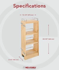 Rev-A-Shelf Wood Wall Cabinet Pull Out Organizer For 30" H Cabinets With BB Soft Close, 6.5" 12 Rev-A-Shelf Wood Wall Cabinet Pull Out Organizer For 30" H Cabinets With BB Soft Close, 6.5" -Coast2Coast shop 1801dde2025857ad 8005 w800 h800 b0 p0