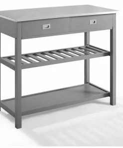 Crosley Chloe Stainless Steel Top Kitchen Island Cart, Gray/Stainless Steel -Coast2Coast shop 1921e3750f73b85e 4793 w800 h800 b1 p0