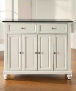 Crosley Cambridge Black Granite Top Kitchen Island In White -Coast2Coast shop 1971e1ce0fb4bb66 8104 w800 h800 b0 p0
