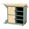 Wholesale Interiors Two-Tone Dark Green And Natural Wood Kitchen Storage Cart -Coast2Coast shop 1b41a36d0e53deaa 3581 w800 h800 b1 p0