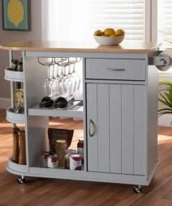 Baxton Studio Andmorra Coastal Gray Kitchen Cart -Coast2Coast shop 1b41de290e7bec6a 2473 w800 h800 b0 p0