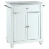 Crosley Cambridge Stainless Steel Top Portable Kitchen Island, White Finish -Coast2Coast shop 1cb1586e065cb18a 3610 w800 h800 b1 p0