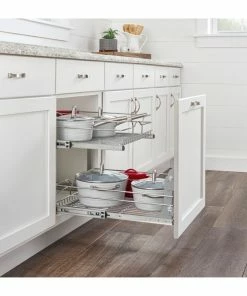 Rev-A-Shelf Two-Tier Bottom Mount Pull Out Steel Wire Organizer, 20.75" -Coast2Coast shop 1cb1918e02585a7a 8082 w800 h800 b0 p0