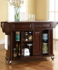 Crosley Stainless Steel Top Kitchen Cart In Mahogany -Coast2Coast shop 1f61eb7b0fb4bb8e 8159 w800 h800 b0 p0
