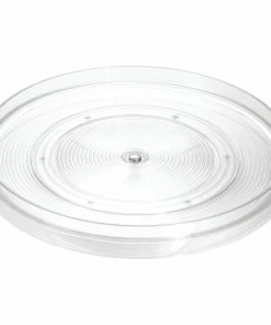 IDesign Linus Turntable Kitchen Organizer, 11", Clear