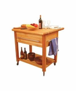 Catskill Craftsmen Catskill Grand Island Butcher Block Workcenter In Natural