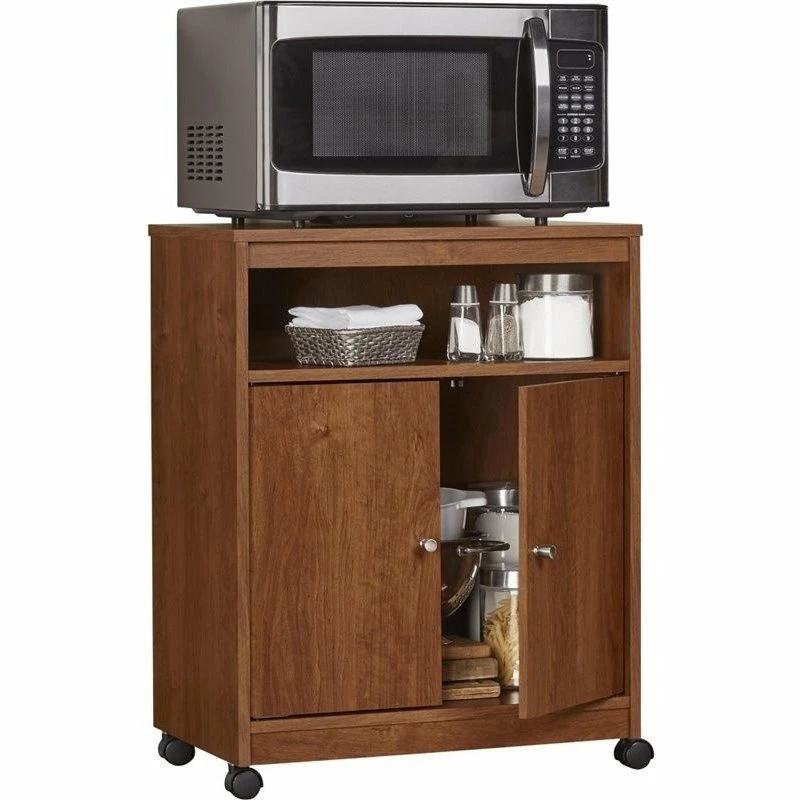 Ameriwood Home Altra Furniture Landry Microwave Cart In Bank Alder 3 Ameriwood Home Altra Furniture Landry Microwave Cart In Bank Alder