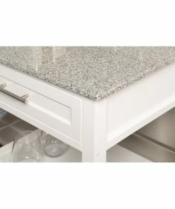 Linon Home Decor Products Linon Mitchell Wood Granite Top Kitchen Cart In White -Coast2Coast shop 227161dd0f2e2db4 6174 w800 h800 b0 p0