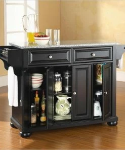 Crosley Alexandria Solid Granite Top Kitchen Island, Black Finish 5 Crosley Alexandria Solid Granite Top Kitchen Island, Black Finish -Coast2Coast shop 22f17c8303c9c778 5844 w800 h800 b0 p0