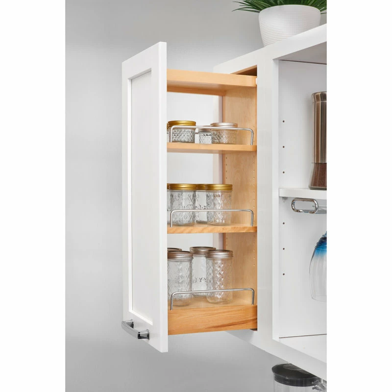 Rev-A-Shelf Wood Wall Cabinet Pull Out Organizer For 30" H Cabinets With BB Soft Close, 6.5" 9 Rev-A-Shelf Wood Wall Cabinet Pull Out Organizer For 30" H Cabinets With BB Soft Close, 6.5" - Image 7