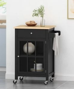 GDFStudio Medway Contemporary Glass Paneled Kitchen Cart -Coast2Coast shop 2661b464004b1bf1 0550 w800 h800 b0 p0