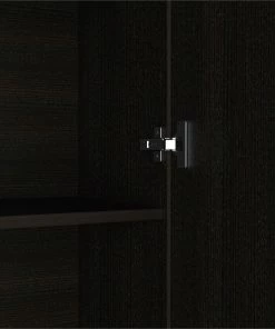 Home Square 2 Piece Wood Multi Storage Two-Door Pantry Cabinet Set In Black -Coast2Coast shop 26a17b94011de382 9415 w800 h800 b0 p0