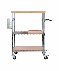 Winsome Madera Utility Kitchen Cart, Bamboo And Chrome -Coast2Coast shop 26b156990bbd628b 5564 w800 h800 b1 p0