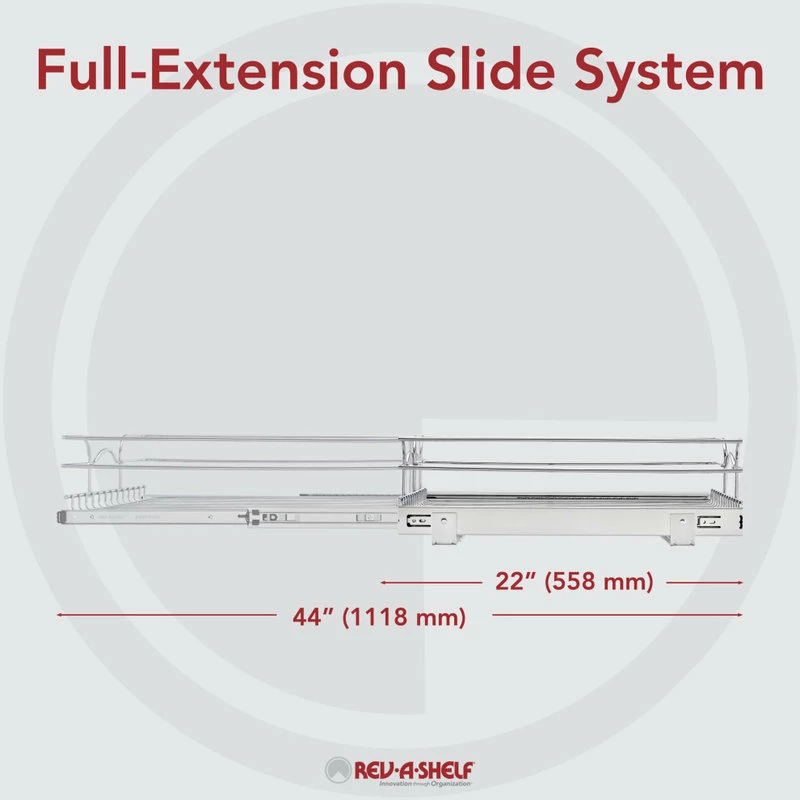 Rev-A-Shelf Single Tier Bottom Mount Pull Out Steel Wire Organizer, 14.4" 6 Rev-A-Shelf Single Tier Bottom Mount Pull Out Steel Wire Organizer, 14.4" - Image 4
