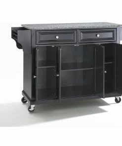 Crosley Solid Granite Top Kitchen Cart/Island, Black Finish -Coast2Coast shop 277133f8064635ba 8089 w800 h800 b1 p0