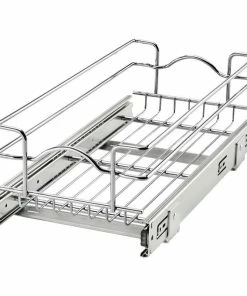 Rev-A-Shelf Single Tier Bottom Mount Pull Out Steel Wire Organizer, 8.75"