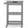 GDFStudio Tattnall Dade Kitchen Cart With Wheels, Grey/Natural -Coast2Coast shop 29914cfb0fc68505 0935 w800 h800 b1 p0
