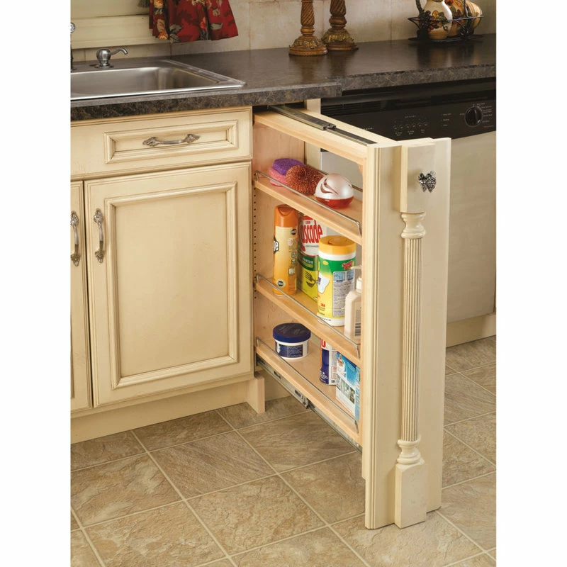 Rev-A-Shelf Wood Base Filler Pull Out Organizer For New Kitchen Applications, 9" 8 Rev-A-Shelf Wood Base Filler Pull Out Organizer For New Kitchen Applications, 9" - Image 6