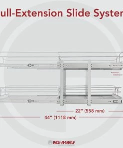 Rev-A-Shelf Two-Tier Bottom Mount Pull Out Steel Wire Organizer, 20.75" -Coast2Coast shop 2d613bf702585a67 8082 w800 h800 b0 p0