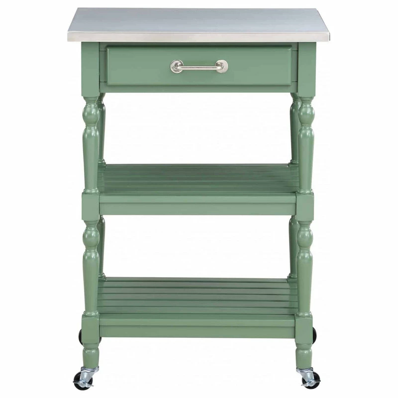 Boraam Industries, Inc. Carolina Kitchen Cart With Stainless Steel Top 6 Boraam Industries, Inc. Carolina Kitchen Cart With Stainless Steel Top - Image 4