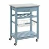 Linon Home Decor Products Linon Natalie Wood Stainless Steel Top Kitchen Cart In Blue 2 Linon Home Decor Products Linon Natalie Wood Stainless Steel Top Kitchen Cart In Blue -Coast2Coast shop 2e2181bc0c1294d9 5226 w800 h800 b1 p0