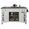 Crafters And Weavers Greenview Rustic Farmhouse Kitchen Island, Solid Wood