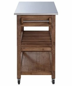 Decor Love Farmhouse Kitchen Cart, 2 Drawers & Stainless Steel Counter Top, Barnwood -Coast2Coast shop 2ff1b6d90f8d5b0f 1361 w800 h800 b1 p0