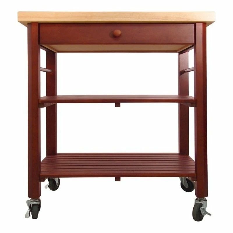 Catskill Craftsmen Roll About Kitchen Cart In Cherry Stain 4 Catskill Craftsmen Roll About Kitchen Cart In Cherry Stain - Image 2