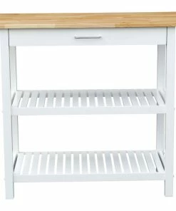 Casual Home Kitchen Island With Solid Wood Top, White 8 Casual Home Kitchen Island With Solid Wood Top, White -Coast2Coast shop 3131589805b80d54 3664 w800 h800 b1 p0